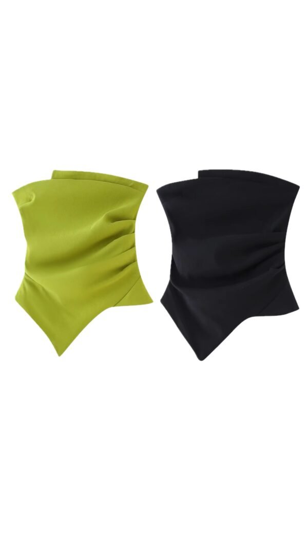 ASYMMETRIC RUCHED TUBE TOP