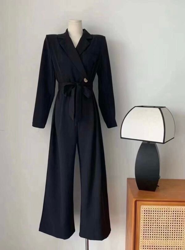 BELTED BLAZER JUMPSUIT