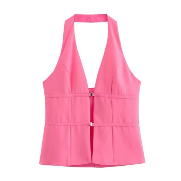 PINK HALTER NECK TOP