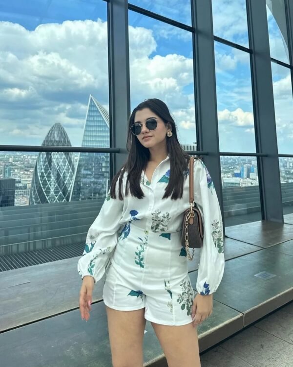 PRINTED SHIRT AND SHORTS SET