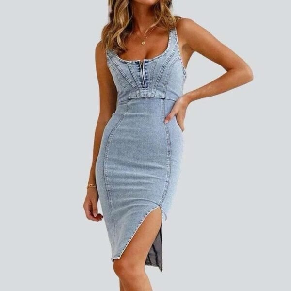 SHORT DENIM DRESS