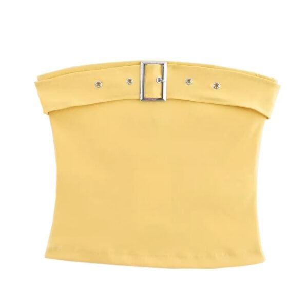 YELLOW BELTED TUBE TOP