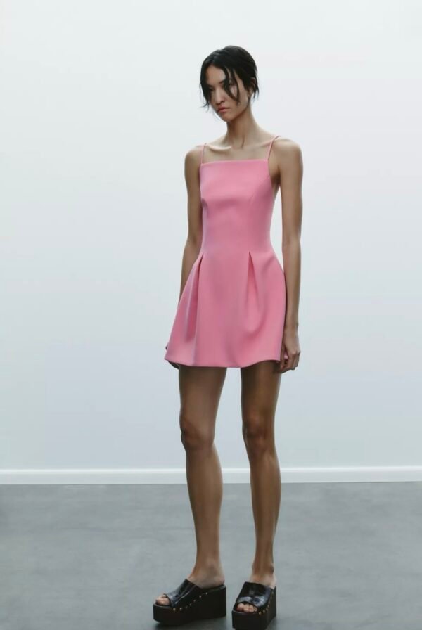 SHORT PLEATED DRESS